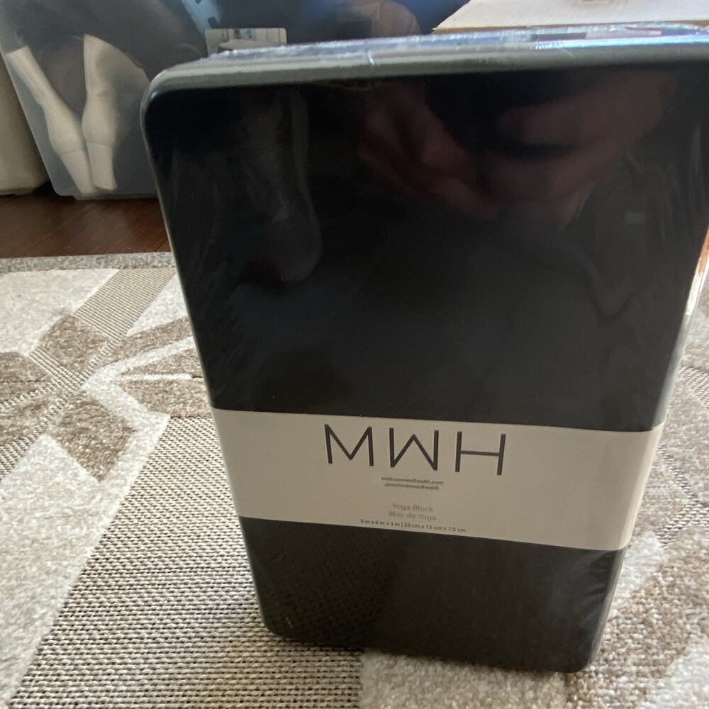 Melissa Wood Health mWh Black Yoga Block Durable Foam
